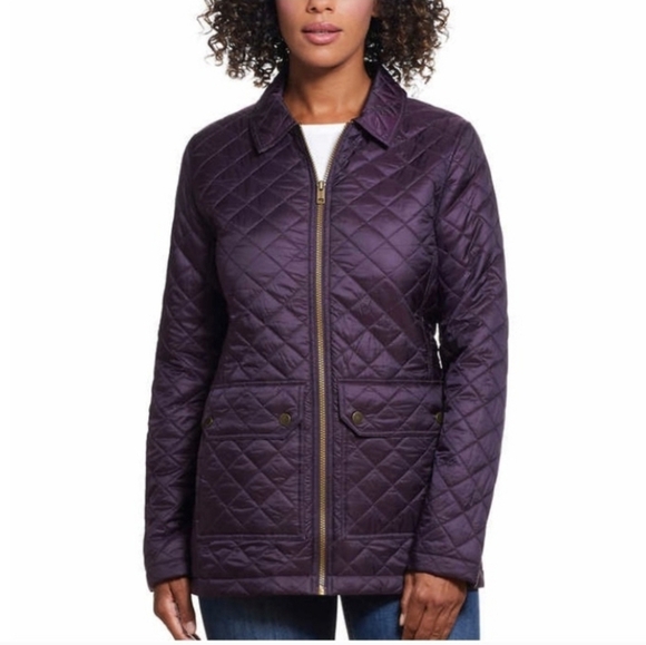 Weatherproof Women's Plum Quilted Utility Jacket (2b) - Picture 1 of 3